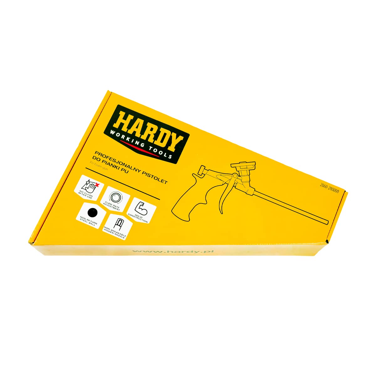HARDY Pistola de Espuma Pu Solución Conveniente Ahorro de Espuma de Montaje Conveniente Sin Atascos Mango Ergonómico Eficiente Instalación Simple