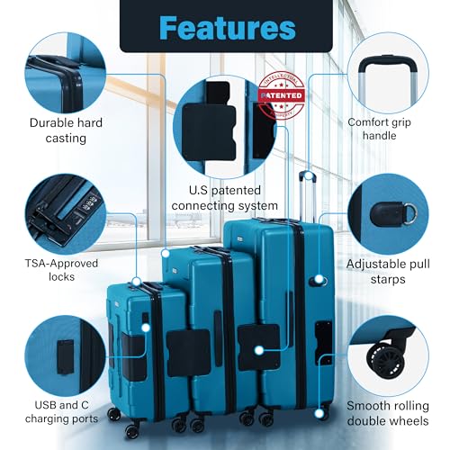 TACH 3-Piece Hard Shell Luggage