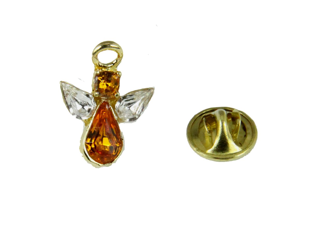 Pins & Brooches6030619 November Crystal Birth Month Angel Pin Guardian Lapel Brooch Tie Tack