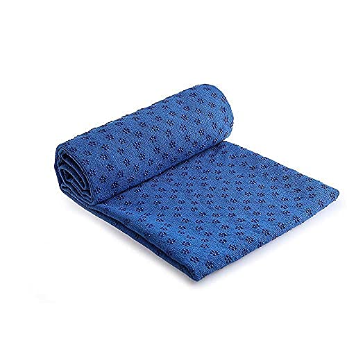 Serviette Yoga Wet Grip – Microfibre 183x63 Cm – Anti-dérapant Avec Points PVC – Absorbante, Sèche Vite – Sac De Transport Inclus