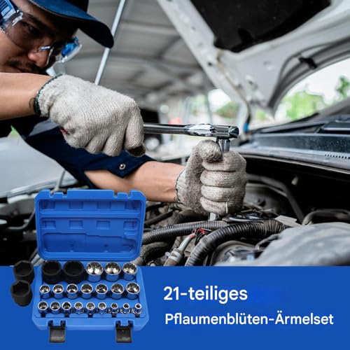 Kit de clés à douille complet 21 pièces outillage portable industrie construction