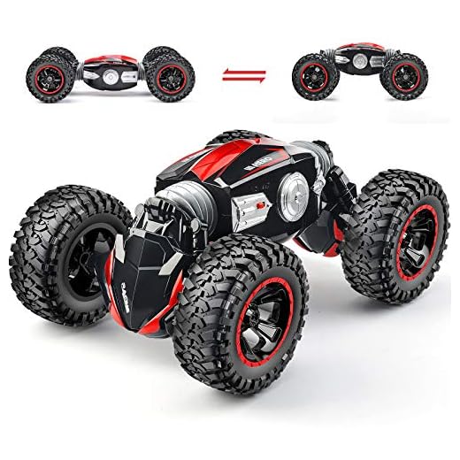 NQD RC Car Off-Road Vehicles Rock Crawler 2.4Ghz Remote Control Car Monster Truck 4WD Dual Motors Electric Racing Car, Toys RTR Rechargeable Buggy Hobby Car (Red)
