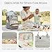 AIJIEKE Diaper Bag, Large Wide-Open Baby Diaper Backpack, Multi-functional Baby Travel Tote Bag, Diaper Bag with Changing Pad, Diaper Bags for Mom & Maternity (Grey)