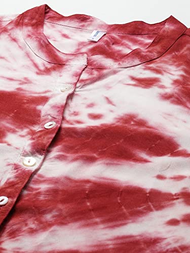 Image of Maaesa - Women Handcrafted Tie-Dye Rayon Shirt | Casual & Office Wear | Relaxed Fit | Long Sleeve | Breathable & Lightweight Fabric