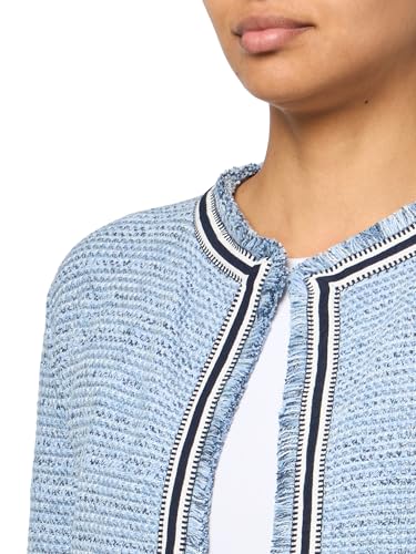 NIC+ZOE Women's Indigo Fringe Mix Knit Jacket3