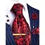 Black Red Floral
