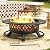 Panovue 42 Inch Outdoor Fire Pit with Grill, Large Firepit Table for Outside, Metal Round Firepits with Lid&Fire Poker,3 in 1 Wood Burning Fire Pits & Outdoor Fireplaces for Backyard,Patio(Black)