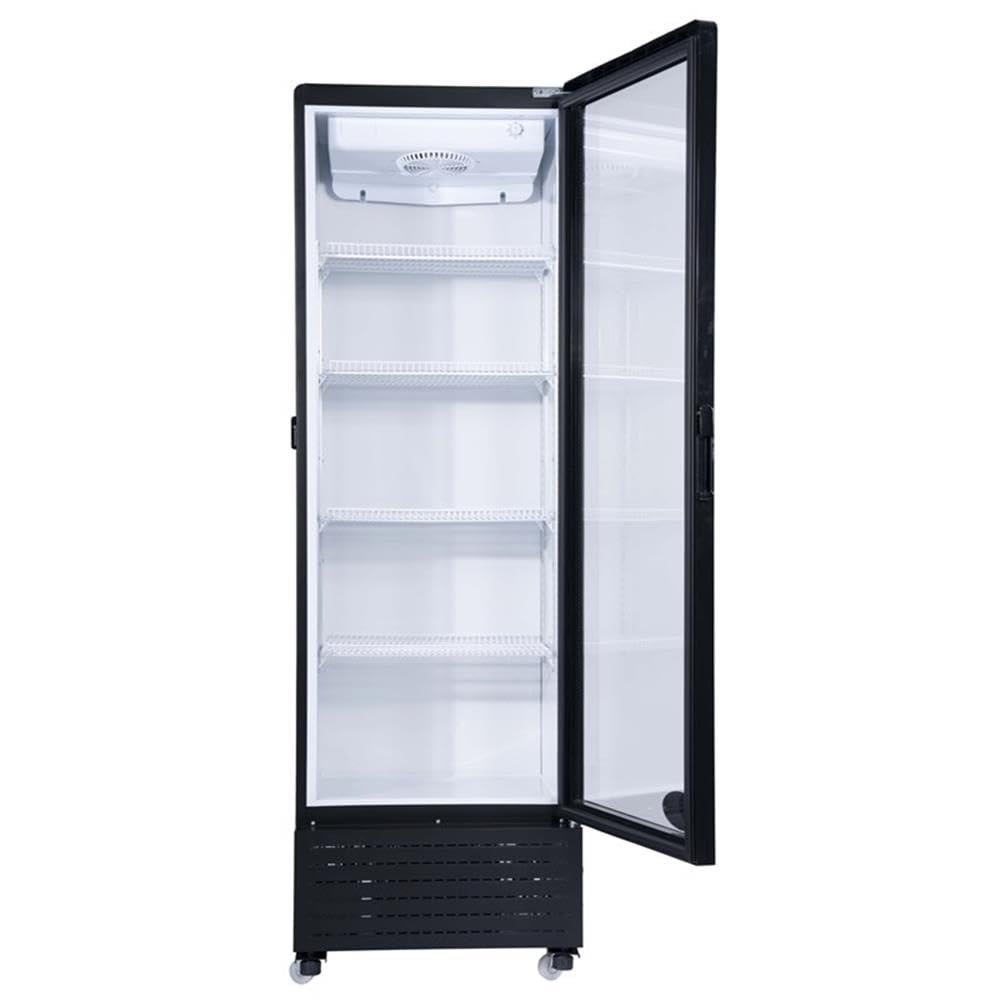 Pemberly Row 23" One Glass Door Display Merchandiser Refrigerator, 10 Cu. Ft. Capacity, Adjustable Temperature, Frost Free, Freestanding Commercial Cooler, 4 Shelves, Etl Listed on Fridge.com - View 5