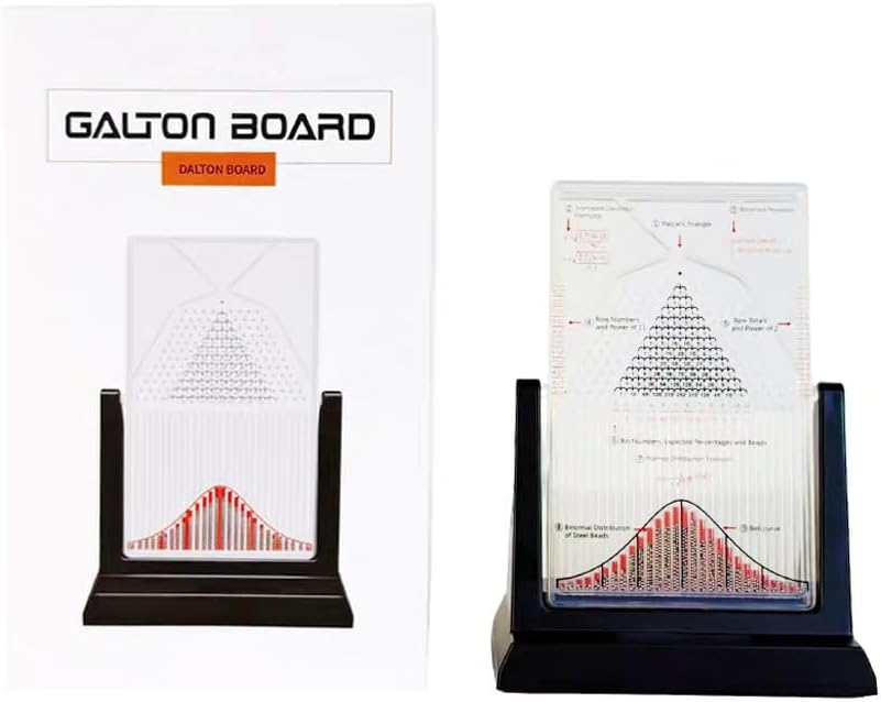 Desk Galton Board, Probability Demonstration Model, with Bell Curve, Physics Lab Teaching Tool, Inspire Curiosity, Effective Statistical Law Experiment Tool, Educators and Students