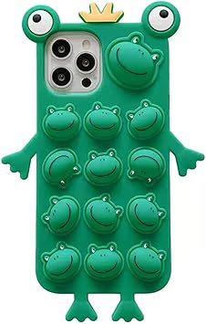 Amazon Kodani ケース Iphone 6 7 8 Plus 対応 カバー 3d 立体 かわいい クラウン かえる キャラクター カエル 動物 シリコンシェル 耐衝撃 ロリ 癒し を押します ストレスを解消する 減圧おもちゃ デザイン デザイン アップルケース シリコンゴム 個性 アイデア ソフト