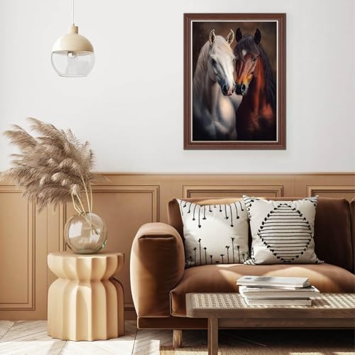 AIRDEA Full Drill Romantic Horses Diamond Art Kits Adults, 5D DIY Horse Diamond Painting Kit - Image 2