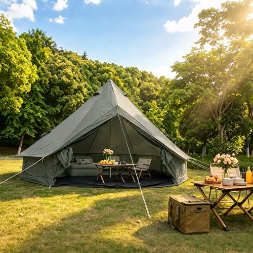 Carpa Bell Oxford para Camping Familiar, Yurt Amplia miniatura 1