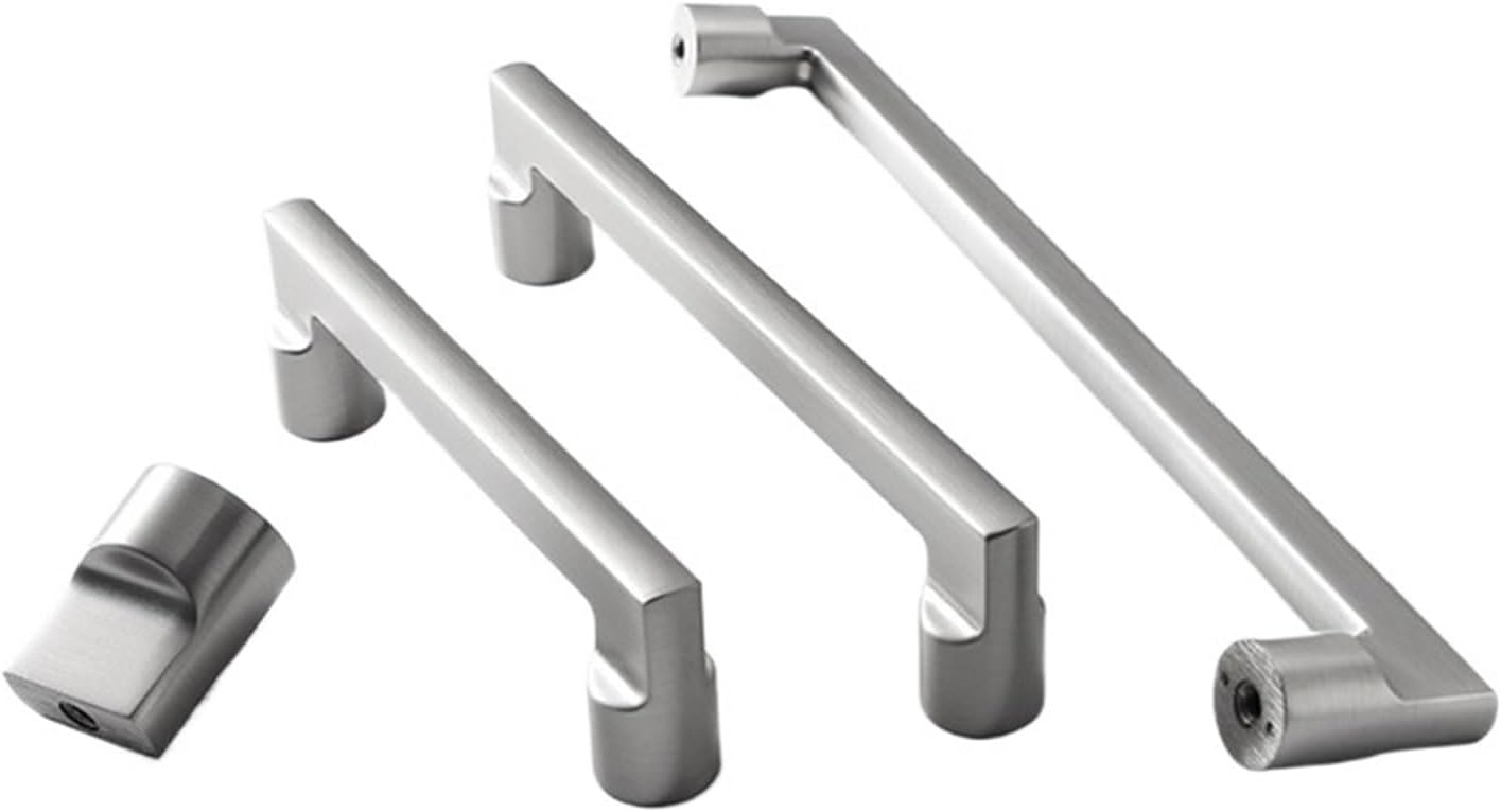 Door Handles Furniture Dresser Drawer Cabinets Pulls Kitchen Closet 1Pcs(Silver 96mm)