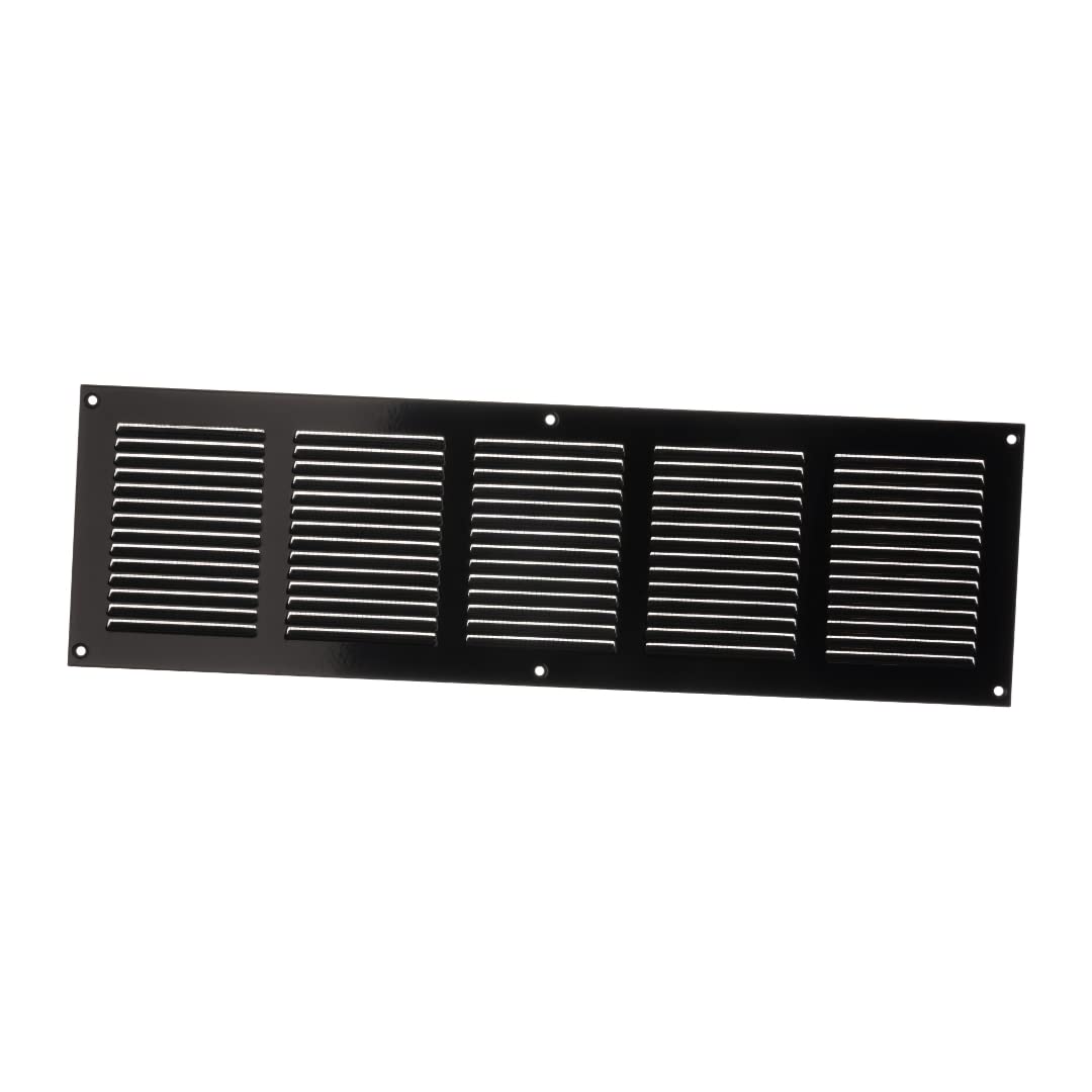 Black 500X150mm (20X6") Ventilation Grille Insect Protection Exhaust Air Supply Metal Grille