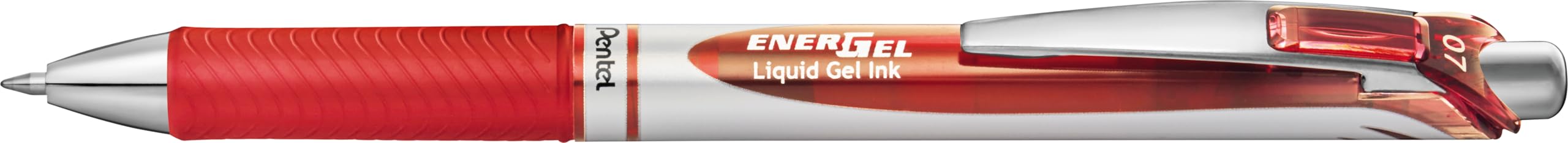 Pentel 0.7 mm Energel Xm Gel Pen Retractable - Red (Pack of 12)