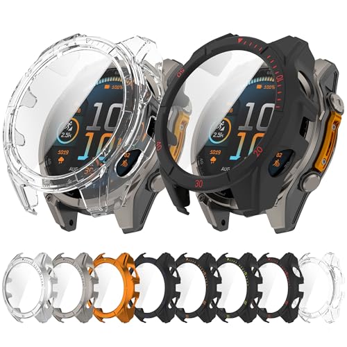 Case Cover Compatible with Garmin Fenix 8 51mm 【AMOLED Colorful Edition】 Case Protector Protective Case 51mm for Fenix 8 Watch (Do Not Fit for 43mm/47mm)