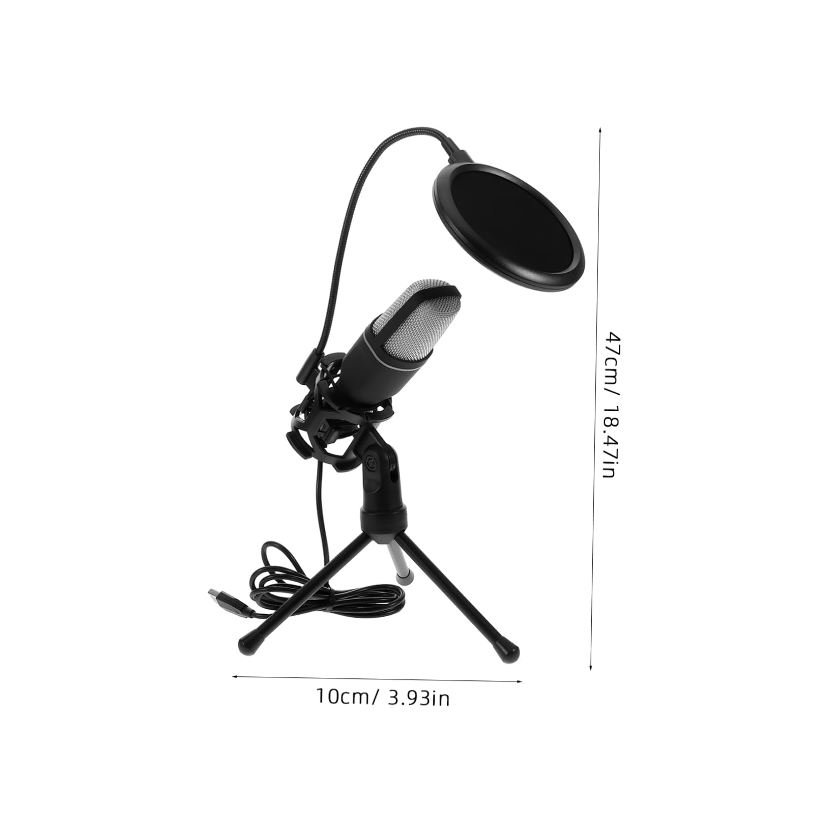 BIUDECO Professional USB Microphone for Gaming and Streaming Portable Condenser Mic with RGB Lighting Noise Reduction for Desktop and Conference Use Compatible Laptop