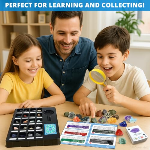 Image of PIBEX Rock Collection Jumbo Kit, 20 Large Raw Rocks & Minerals