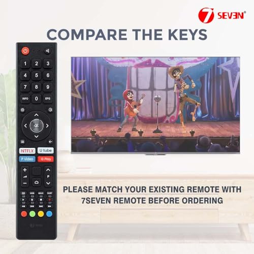 Image of 7SEVEN Compatible with VU Tv Remote Suitable for QLED Ultra HD Premium Series Only 55 75 Inch 55QML 75QPC Models Smart Android 4K Television Without Voice Command and Not Universal Vu Remote