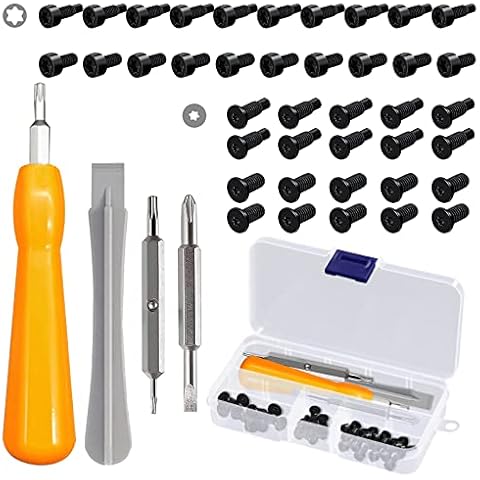 Ring Doorbell Screwdriver Replacement, Security Replacement Kit with 40pcs Doorbell Screws, Alloy Double Ended Screwdriver Tool for Video Doorbell, Doorbell Battery Change Cover