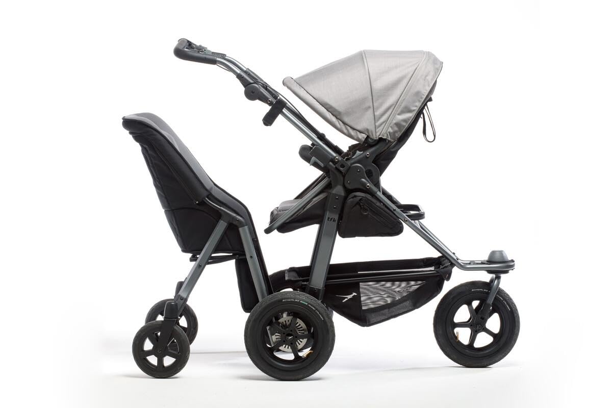 Réhausseurs de siège de marque TFK. Modèle Zweitsitz & Geschwistersitz Shuttle 2 für Mono/Duo/Joggster/Twin - Black Grey