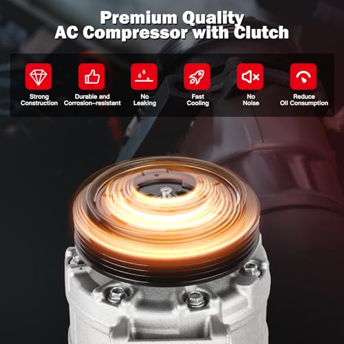 Image of CCIYU Air Conditioning Compressor for BMW 545i 550i 645Ci 650i 4.4L 4.8L