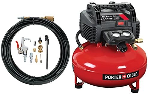 PORTER-CABLE Compressor, Oil-Free, UMC Pancake, 13-Piece Accessory Kit, 6-Gallon, 150 PSI (C2002-WK)