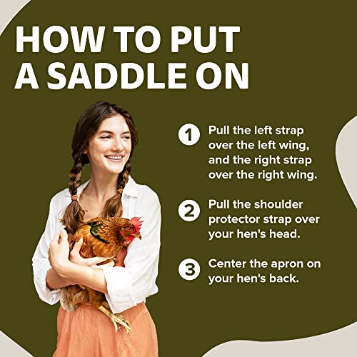 Hen Saver Hen Apron/Saddle, Single Strap, Fixed Shoulder Protectors, Large, Butterfly Camouflage #TOP6