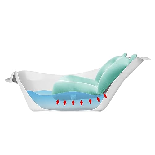 Miniatura 6 de Almohadilla de baño antideslizante para bebé, tapete de ducha para bañera para recién nacido, asiento flotante para bañera, cojín de apoyo de baño