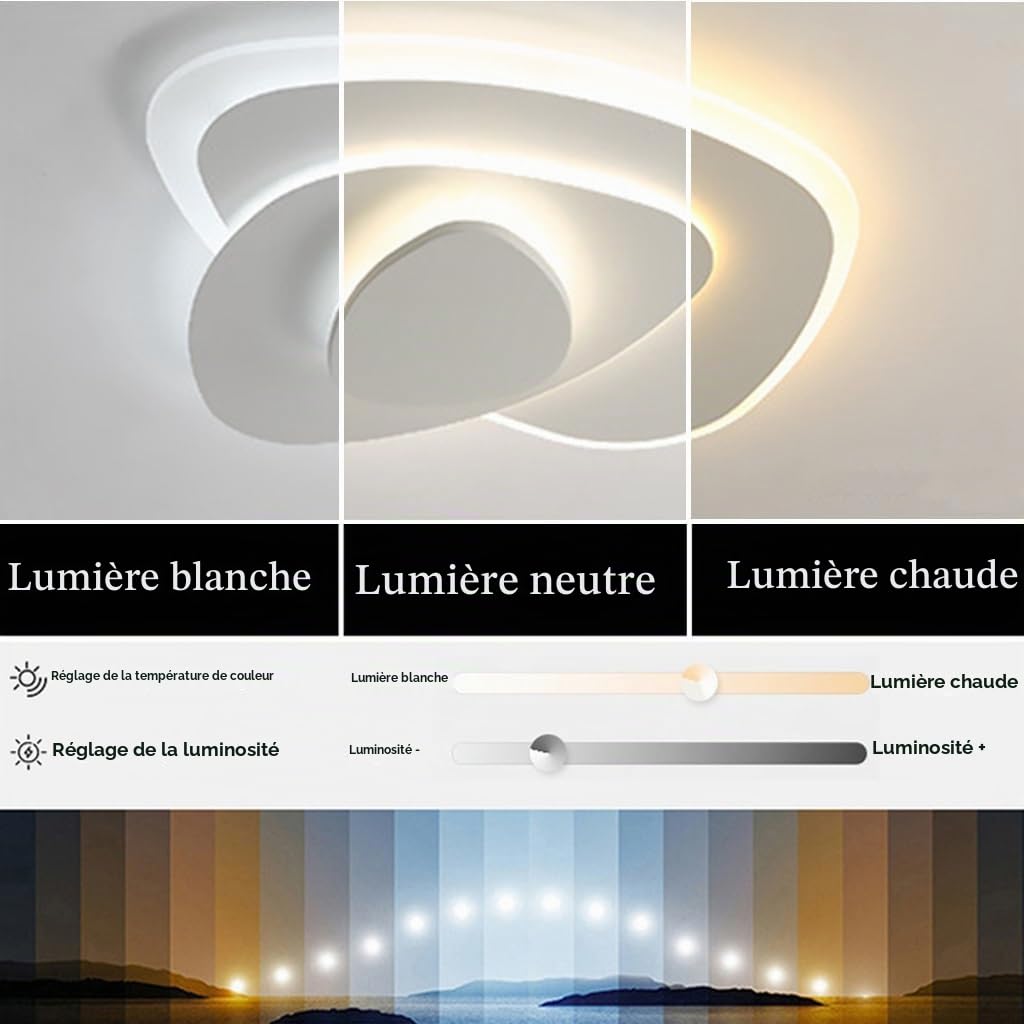 Lampe de plafond LED Chambre à coucher Plafonnier Dimmable 3500K-6500K Éclairage géométrique Triangle Design Lampe pendante Moderne Créative Lampes Étude Salon Bureau Salle à manger Lustres ( Size : 5