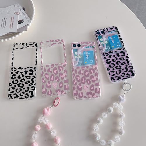 Coque rigide Galaxy Z Flip 5 protection premium transparente et léopard - 2
