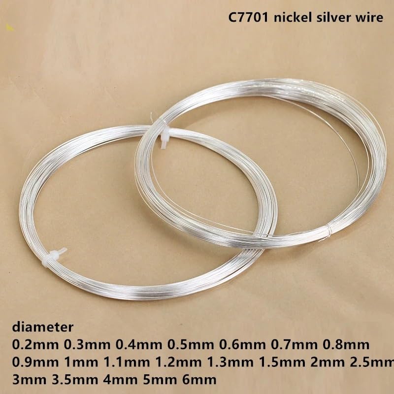 C7701 White Copper Wire - Nickel Silver Alloy Wire for DIY Jewelry Making - 0.2mm to 10mm Diameter Options -(5m-Diameter 10mm)