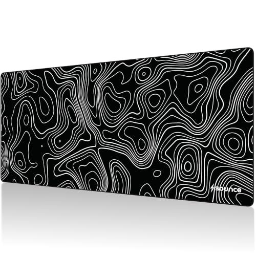 Image of Sounce Large Gaming Mouse Pad 70 x 30 cm, Extended XL Desk Mat with Non-Slip Rubber Base & Stitched Edges, Smooth Surface for Laptop, PC, Computer, Office & Gaming (Black Dazzle)
