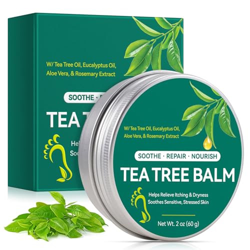 CFXYHNOX Tea Tree Oil Balm - Natural Skin Care for Dryness & Irritation, Soothes Itchy Skin, Multi-Purpose Relief for All Ages