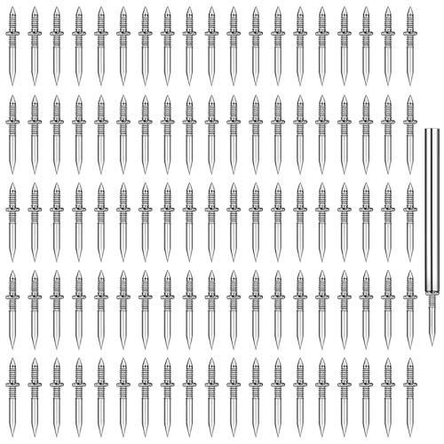 Double-Head Skirting Thread Seamless Nail, Double-Headed Nails, Seamless Skirting Thread Nails with Solid Wood Baseboard,Invisible Screws & Nail-Specific Sleeve Tool (100PCS)…