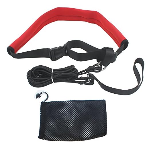 YYST 2.0M Pool Swim Training Leash Swim Training Belt Swim Resistance Tether