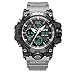 Produktbild Smniao Digital Uhren Jugendliche Kinderuhren 30m Wasserdicht Sportuhr Analog Armbanduhr mit Wecker Elektronische Handgelenk Uhr Herren (J-Grau)