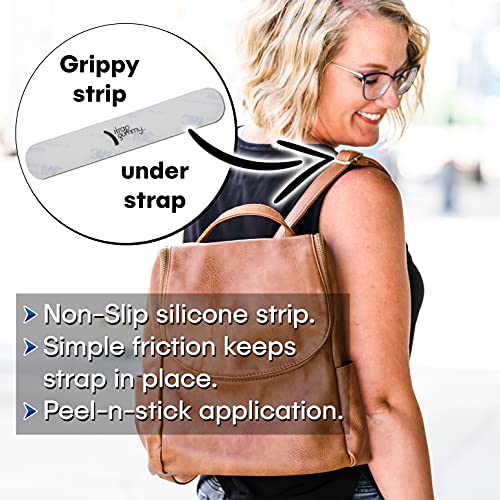 Stop Strap Slips - the ORIGINAL Shoulder Strap Grip Non Slip Strips - Set of 6 pieces, Semi-Clear2