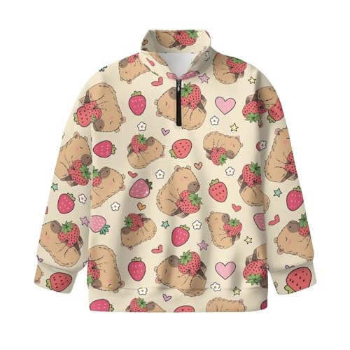 Girls Sweatshirts Casual Quarter Zip Long Sleeve Pullover Fashion Top Fall Winter Clothes for School Running Sports4