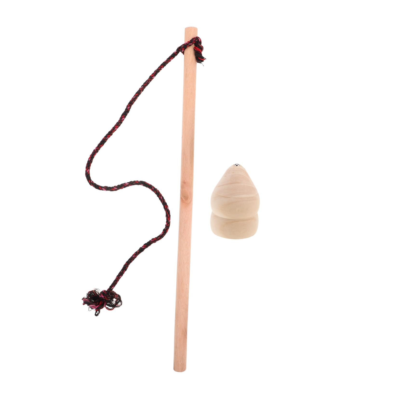 FOYTOKI 1 Set Wooden Spinning Top Long-Lasting Gyro Toy with String for Outdoor Fitness and Exercise Chinese Traditional Toy Wood Carved Spinning Top