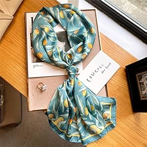 Women Hijab Bandana Floral Print Headband Shawl Bag Accessories (Color : B Size : 160x40cm) (A 160x40cm)