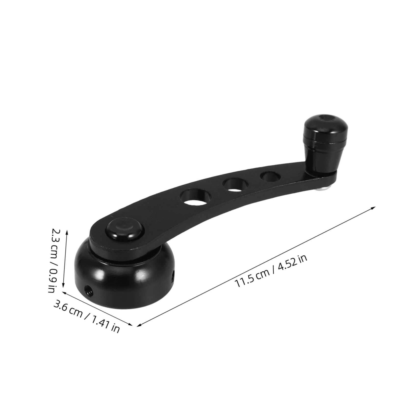 Beatifufu Small Truck Car Window Handle Metal Replacement Door Window Crank Handle Black Aluminum Construction