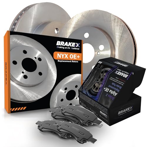 Brake X Front Brake Pads and Rotors Kit replacement for 2018-2022 Honda Accord | NYX OE+ Rotors and...