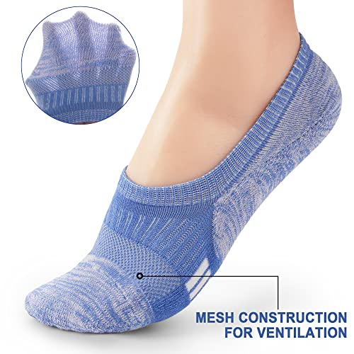 Image of Gonii Womens No Show Socks Athletic Ankle Socks Cushioned Running Low Cut | Breathable fabric, Reinforced toe heel, Thick sole pad, Anti-slip heel grip, Sweat-wicking, Anti-shrink, Sport & casual wear