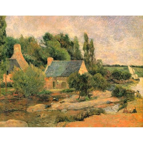 Toile roulée Gauguin Lavandières à Pont-Aven décoration murale salon