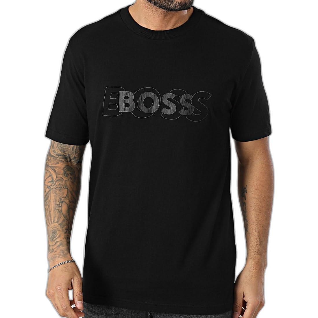 BOSS Dropneedle Short Sleeve T-Shirt S Black