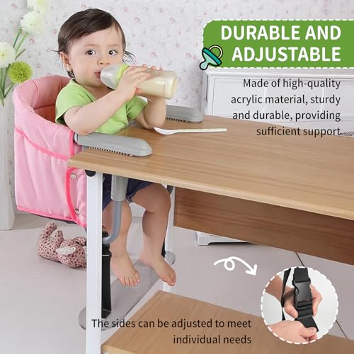 Image of Acrylic Baby Footrest Compatible with Inglesina Fast Table Chair，0.3inches Thick Sturdy Adjustable Foot Rest Fit for Hook On High Chairs for High Chair that Attaches to Table (Chairs Not Included)​​