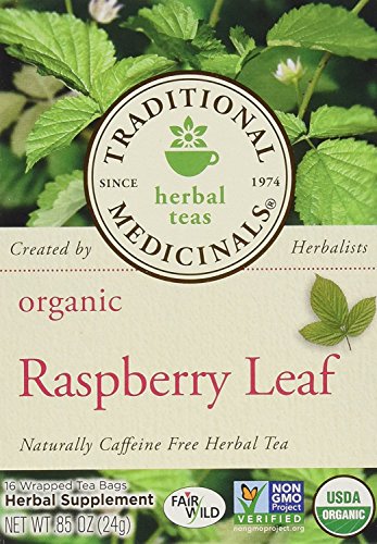 Image of Traditional Medicinals Organic Raspberry Leaf Herbal Tea Caffeine Free, 16 ct. (Pack Of 3)