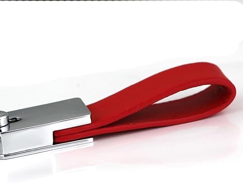 Miniatura 5 de maycom Detachable Through Waist Belt Double Loops Leather Strap Keyring Keychain Key Chain Ring Key Fob Keychains