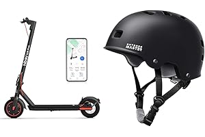 Hiboy S2 Pro Electric Scooter Bundle with Outdoor Master Skateboard Cycling Helmet